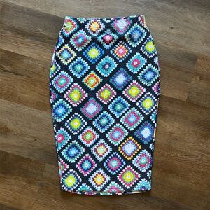 Black milk clothing, midi fleece-lined pencil skirt crochet pattern size S